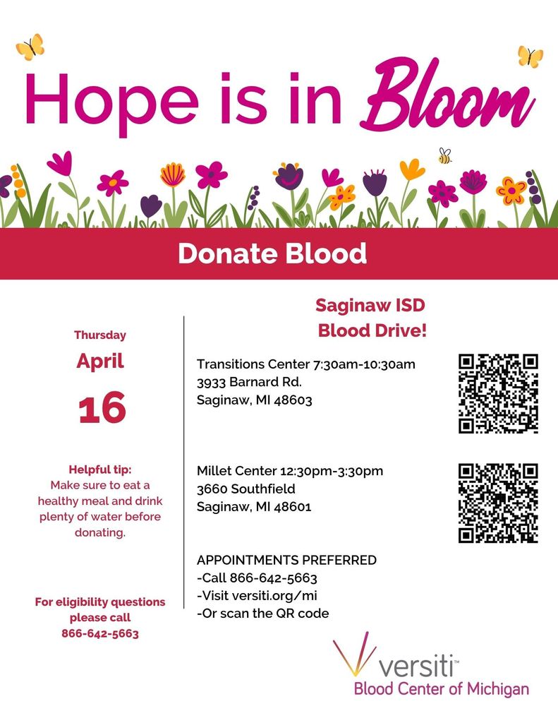 SISD Blood Drive Flyer