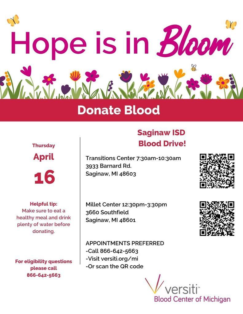 SISD Blood Drive Flyer