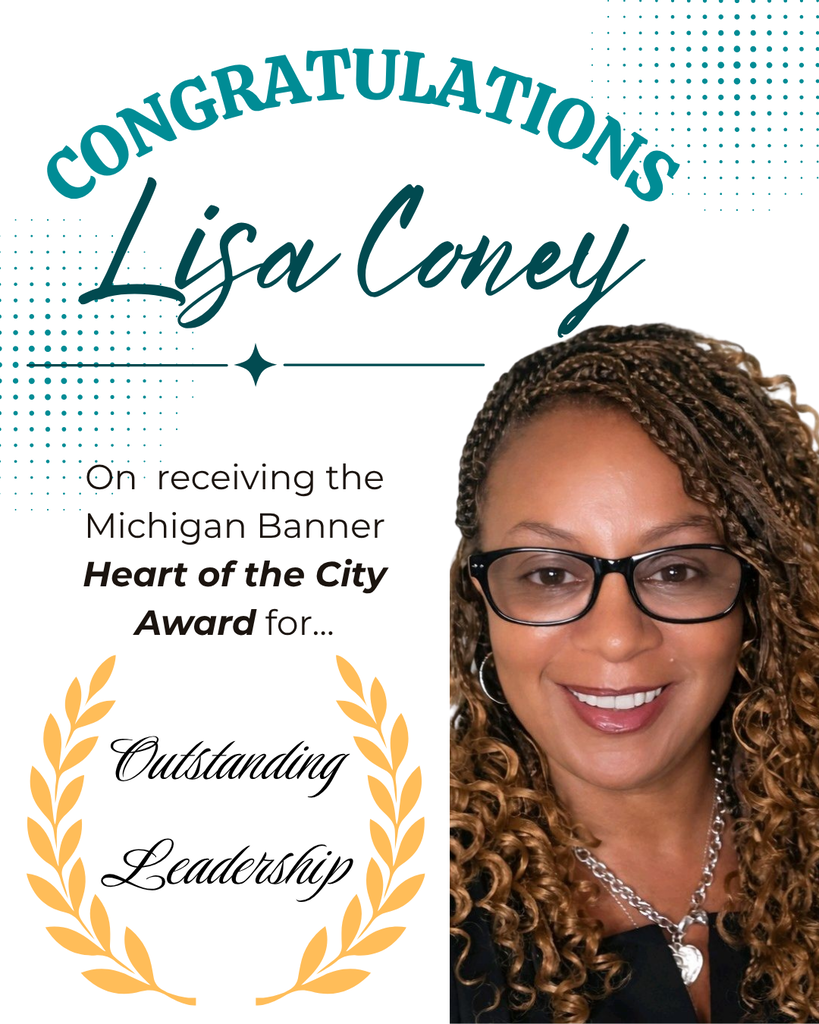 A flyer congratulating an employee for being recognized for outstanding leadership