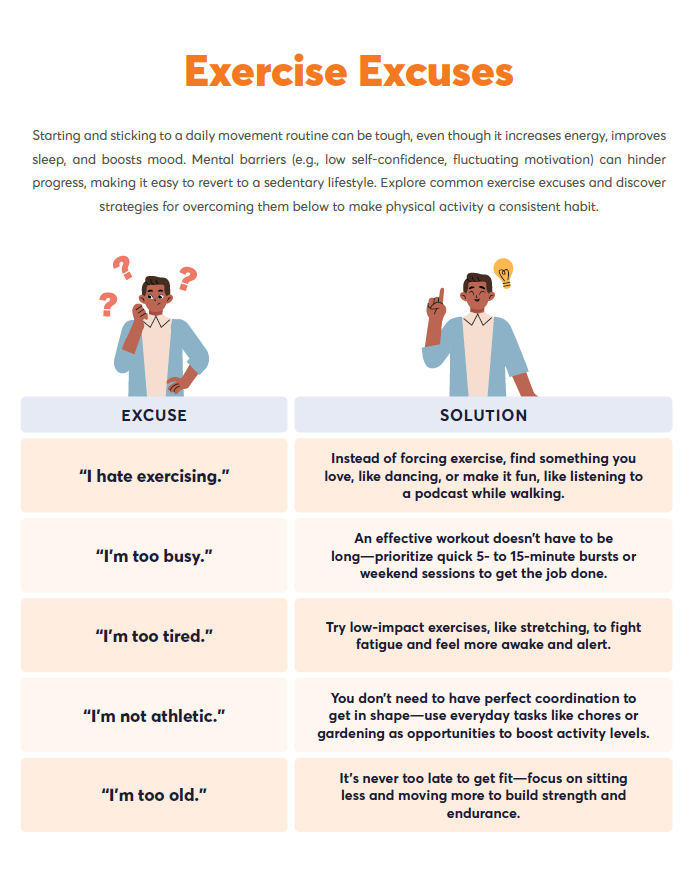 Break your Exercise Excuses Flyer