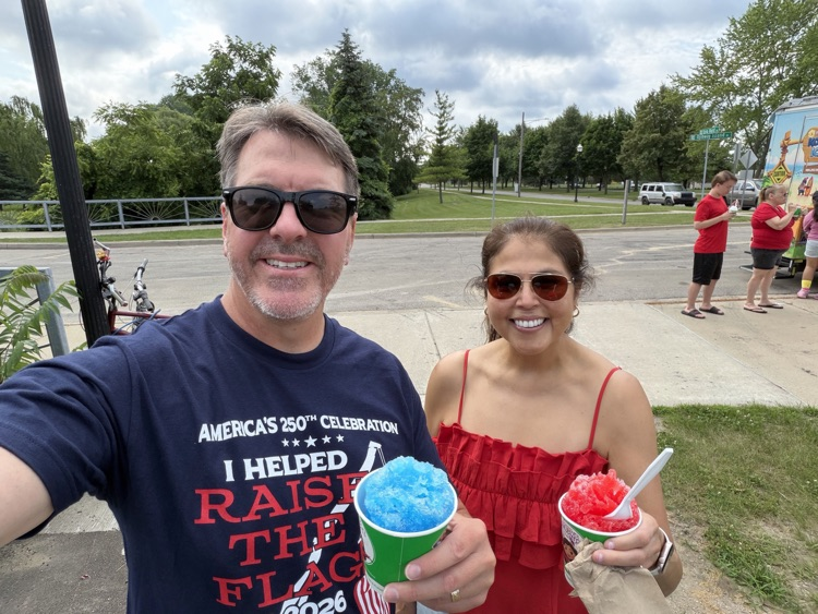 Dr. Collier and snow cone