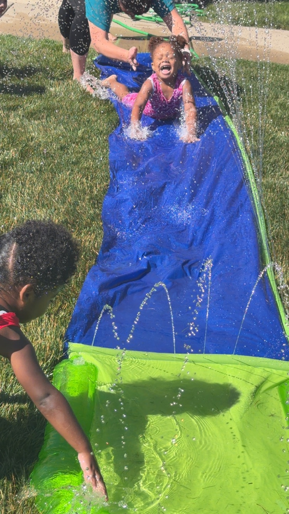Jerome EHS class 102 & 103 enjoying fun in the sun with a little slip and slide :) 