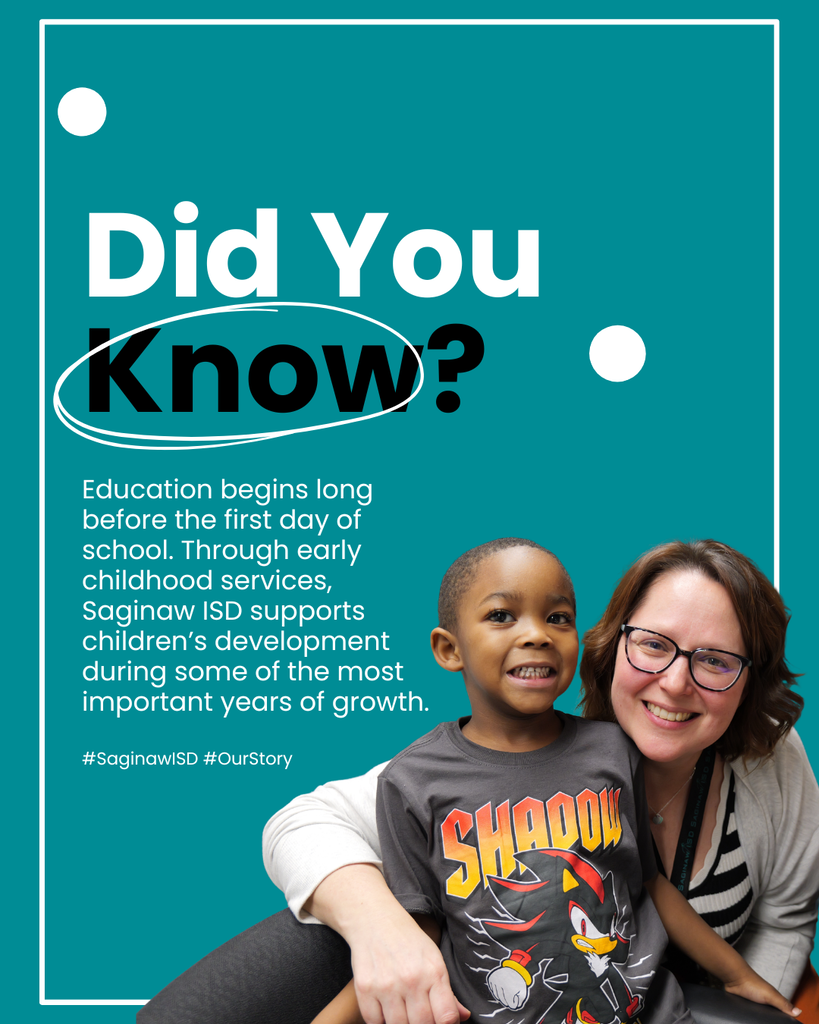 An adult and child smile at the camera. Text reads "Did You Know?" with text about the importance of early education.