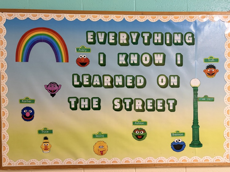 Sesame Street bulletin board