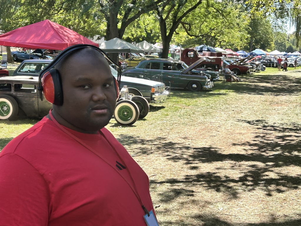 Students enjoying their time at the Frankenmuth Auto Fest