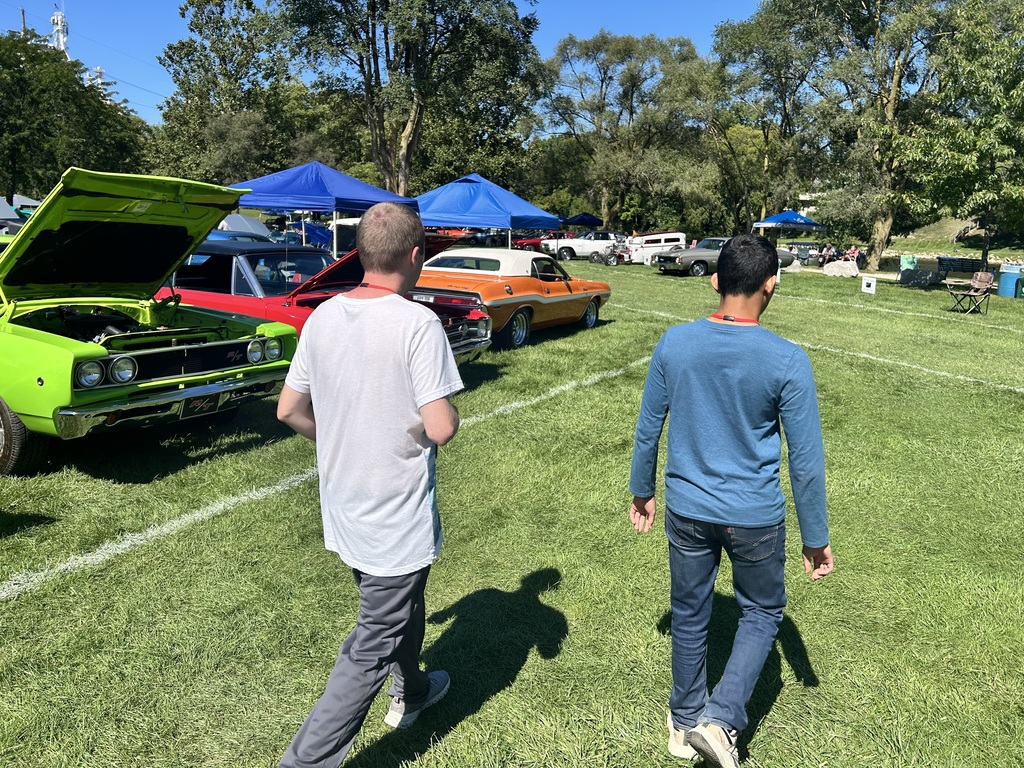 Students enjoying their time at the Frankenmuth Auto Fest
