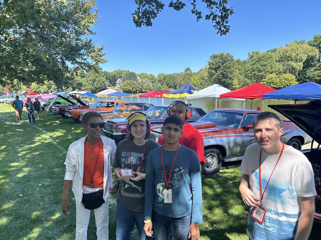 Students enjoying their time at the Frankenmuth Auto Fest