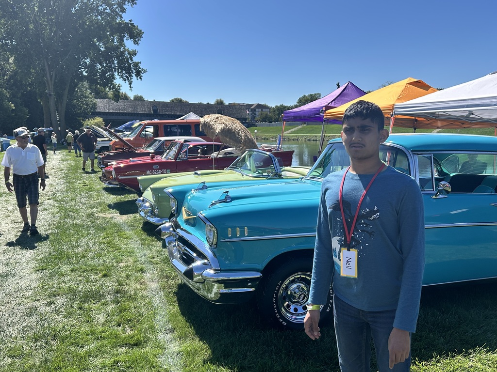 Students enjoying their time at the Frankenmuth Auto Fest