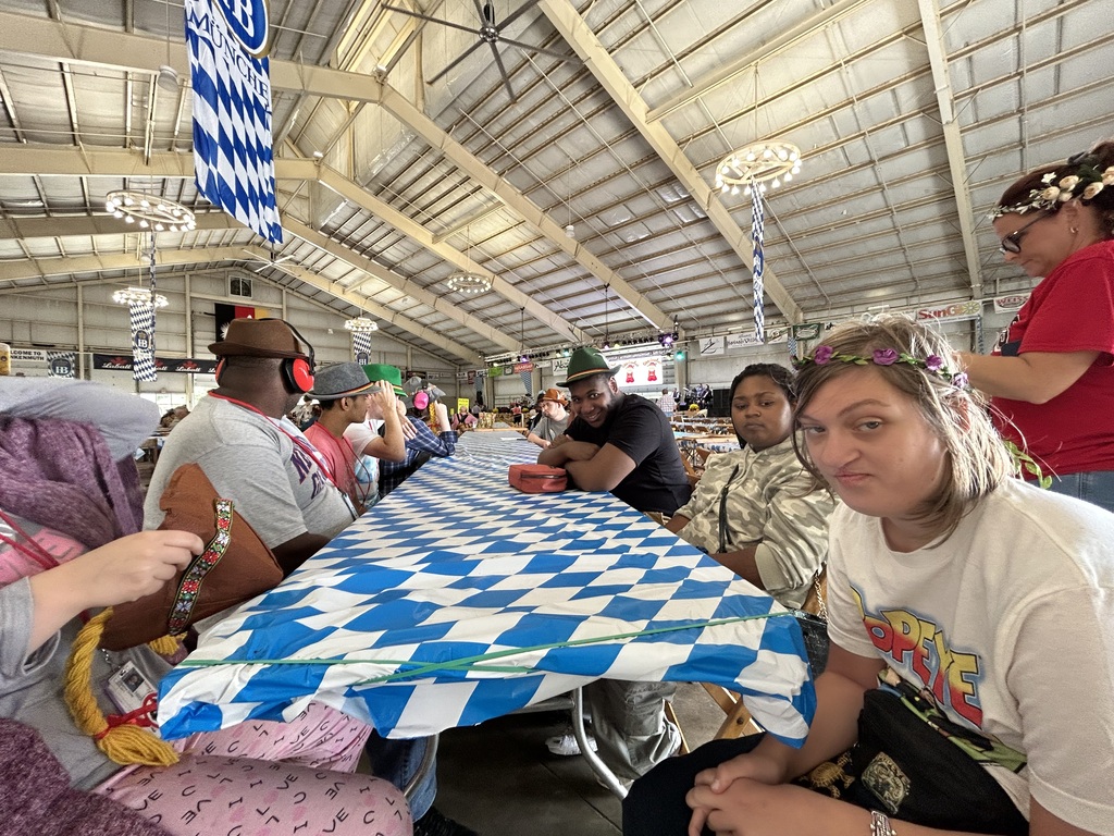 Students enjoying the festivities at the Frankenmuth Octoberfest