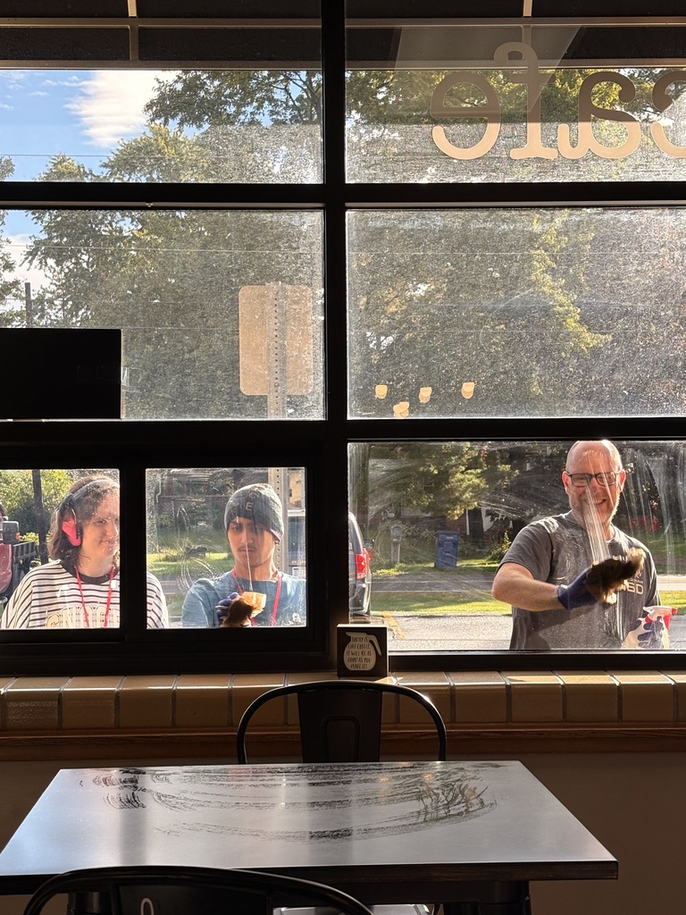 Students hard at work at the Panther Pack Cafe.