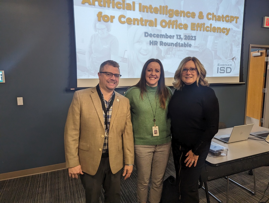 HR Staff with an AI presentation in the background