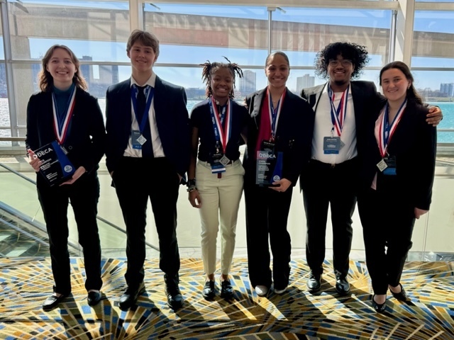 The five students who medaled in their categories