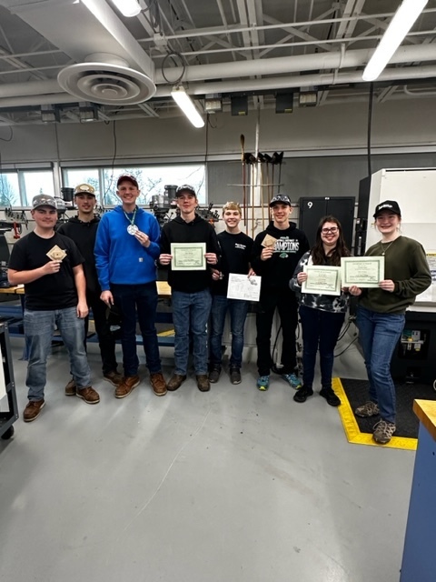 Machining students with certificates