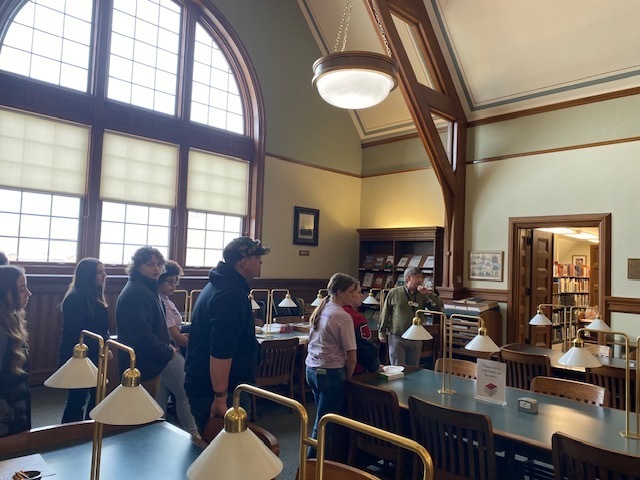 Students in the library