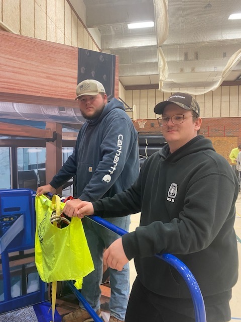 Jeremy, former SCC & Chesaning H.S. Student and Wes from Grand Blanc working the safety booth