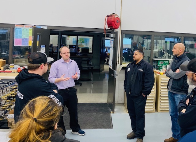 Mr. Andres talked to Koop team about certifications the students receive