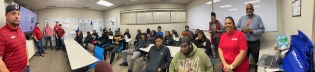 Group picture of student with representatives from Orchid Orthopedics