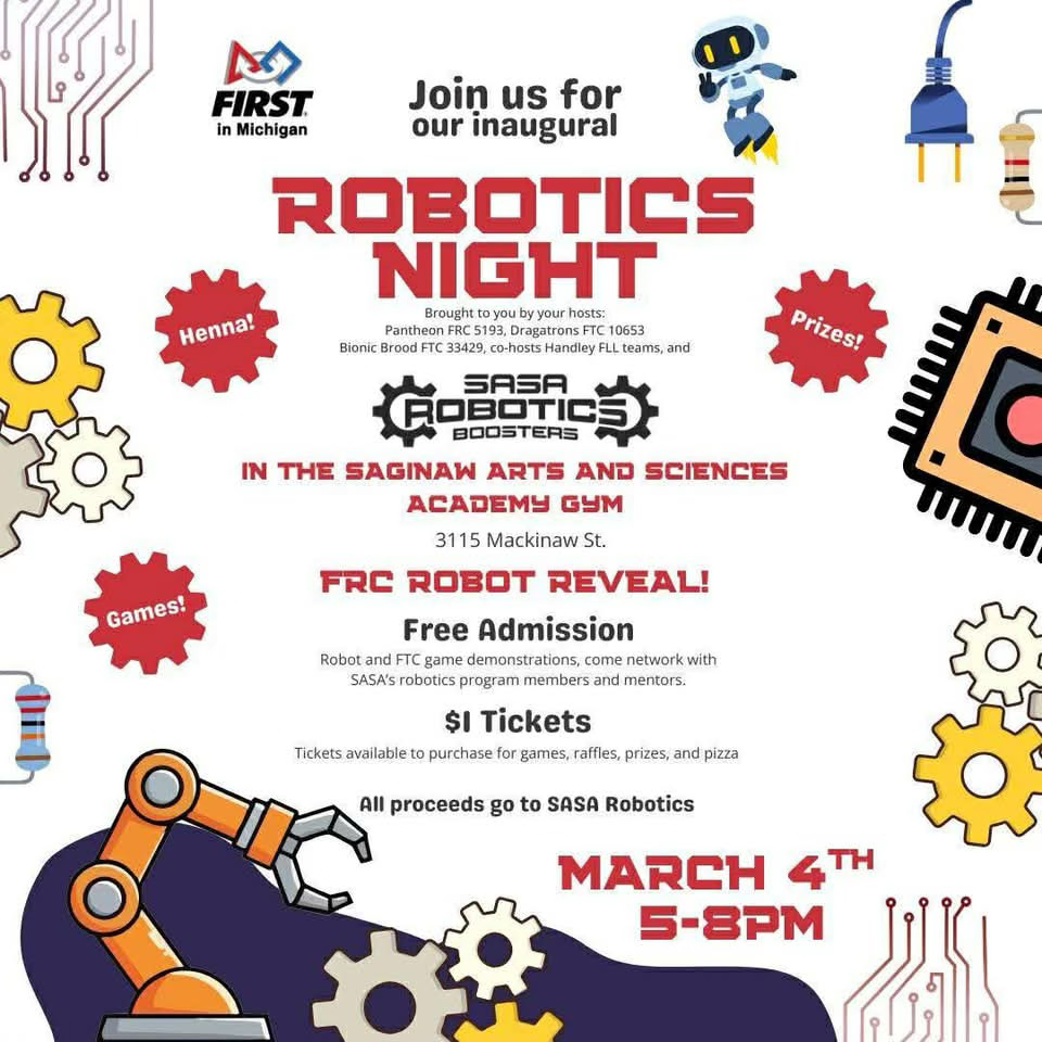 SASA Robotics Night graphic