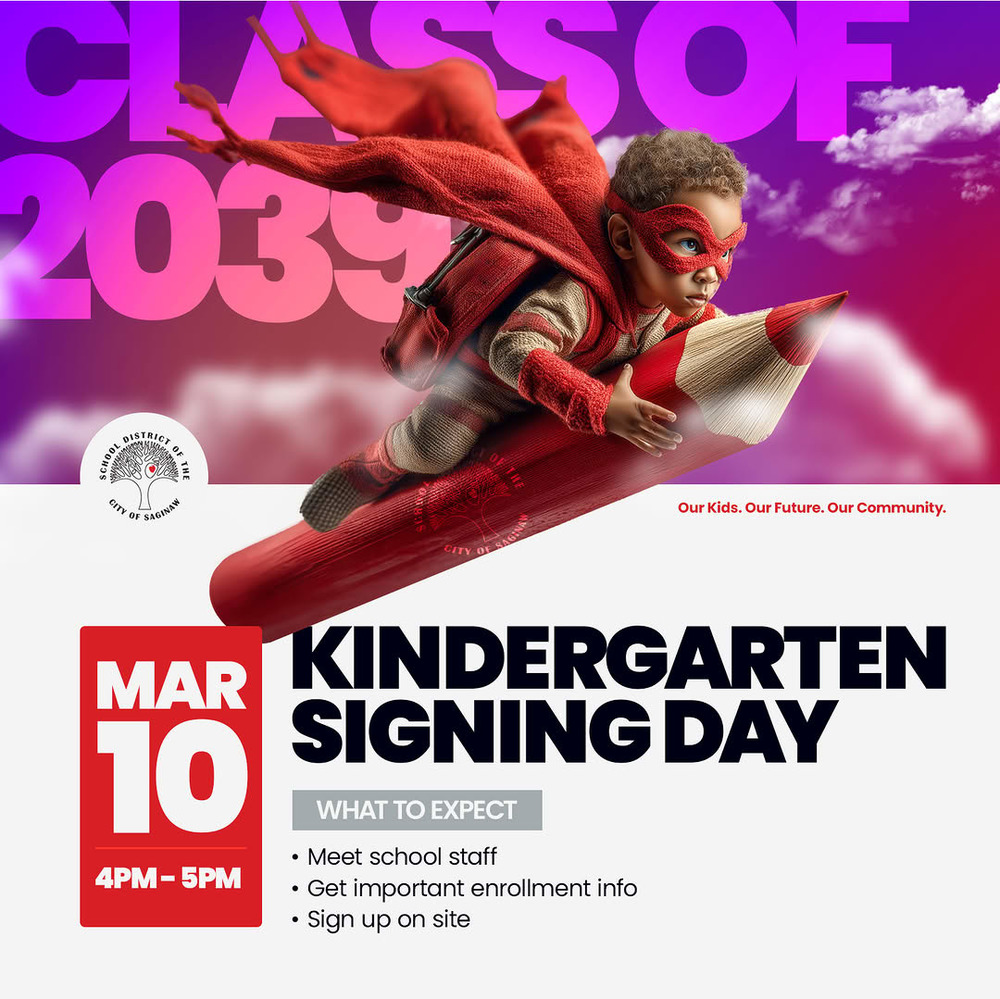 Kindergarten signing day graphic