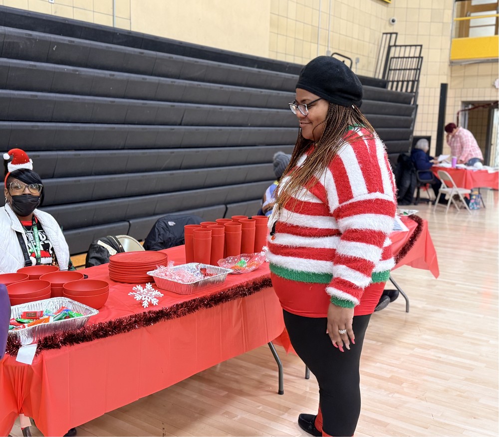 People at a holiday event