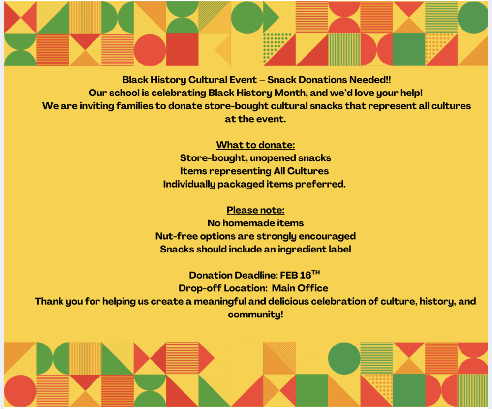 Black History Snack Donation