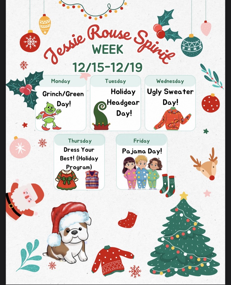 HOLIDAY SPIRIT WEEK NEXT WEEK