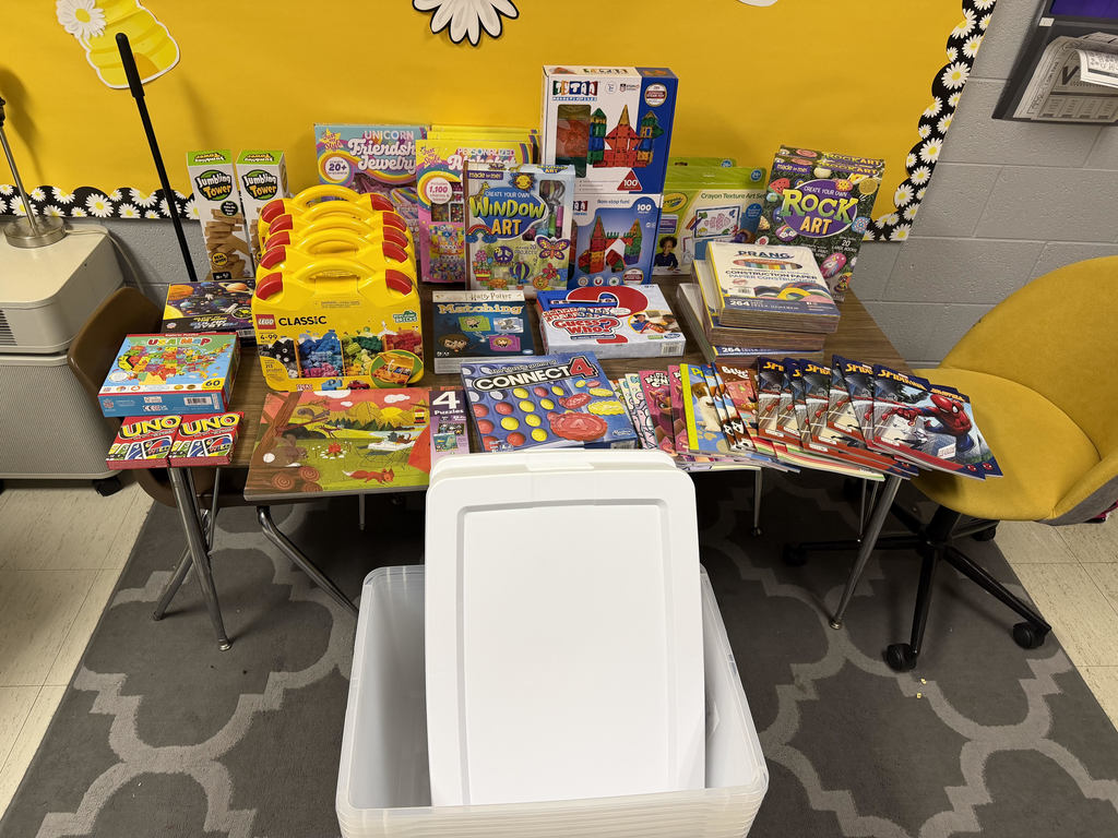 SVSU Sociology Club along with the Frankenmuth Morning Rotary Club donated indoor recess equipment and bins!  