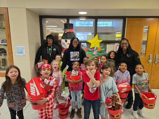 Local 698 gifted Stone KG and 1st grade students with new shoes!