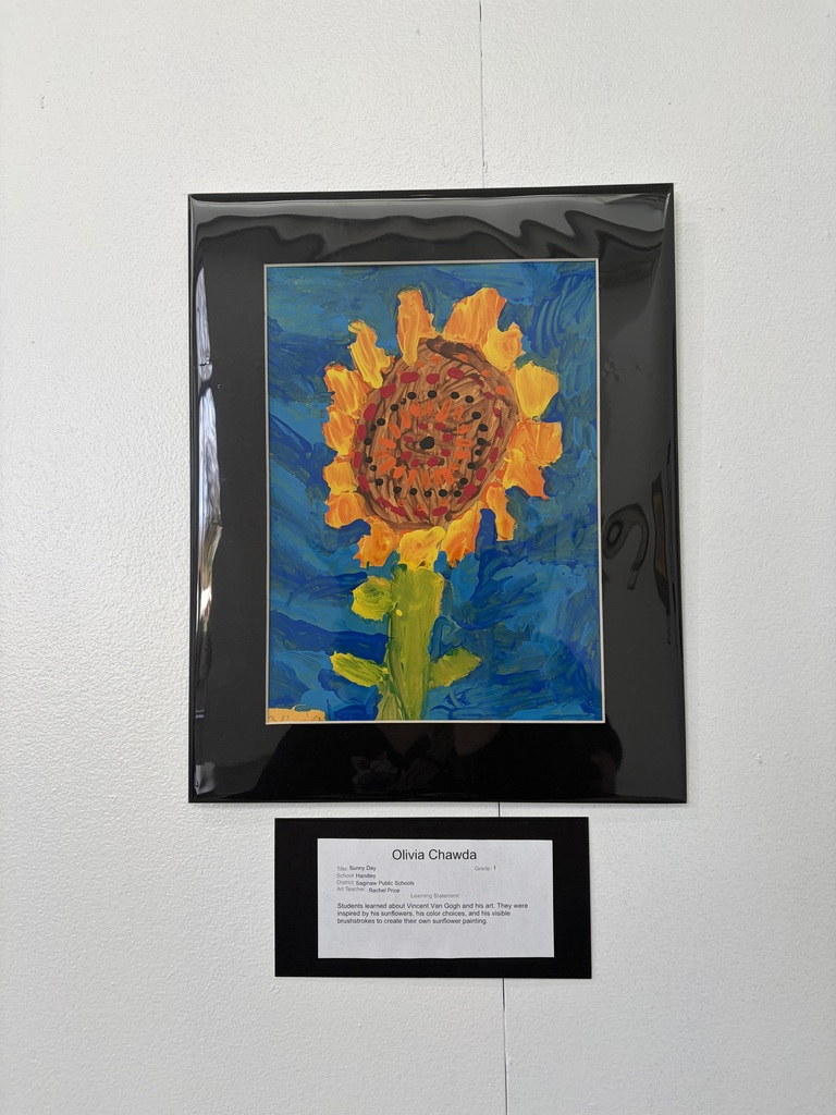painting of  a sunflower. Inspired by Piet Mondrian