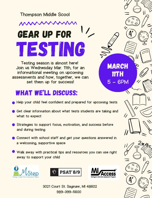 Gear Up for Testing Meeting Flyer