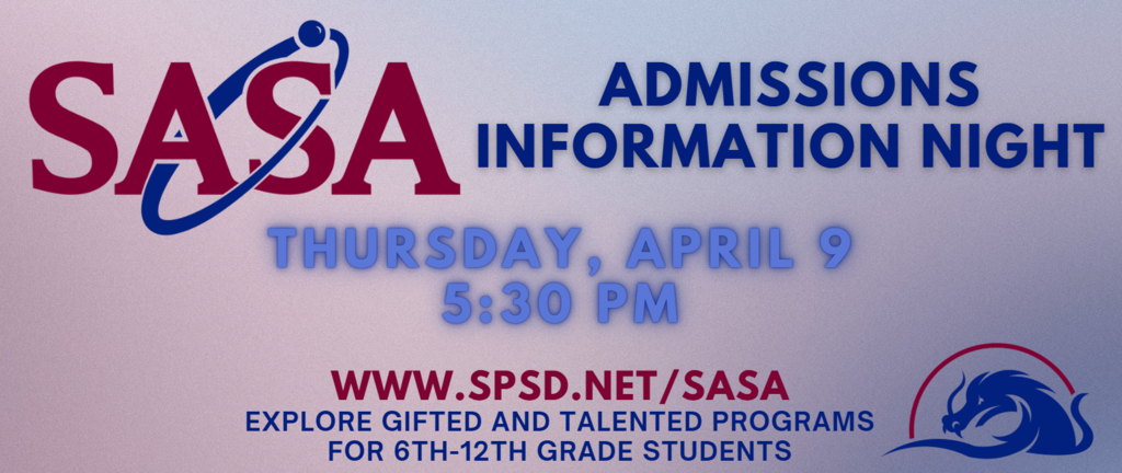 SASA admissions night flyer