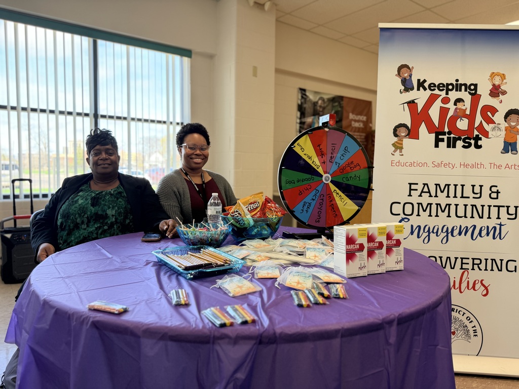 Students at college and career fair
