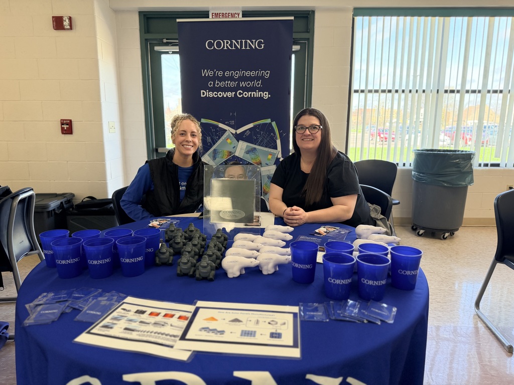 Students at college and career fair