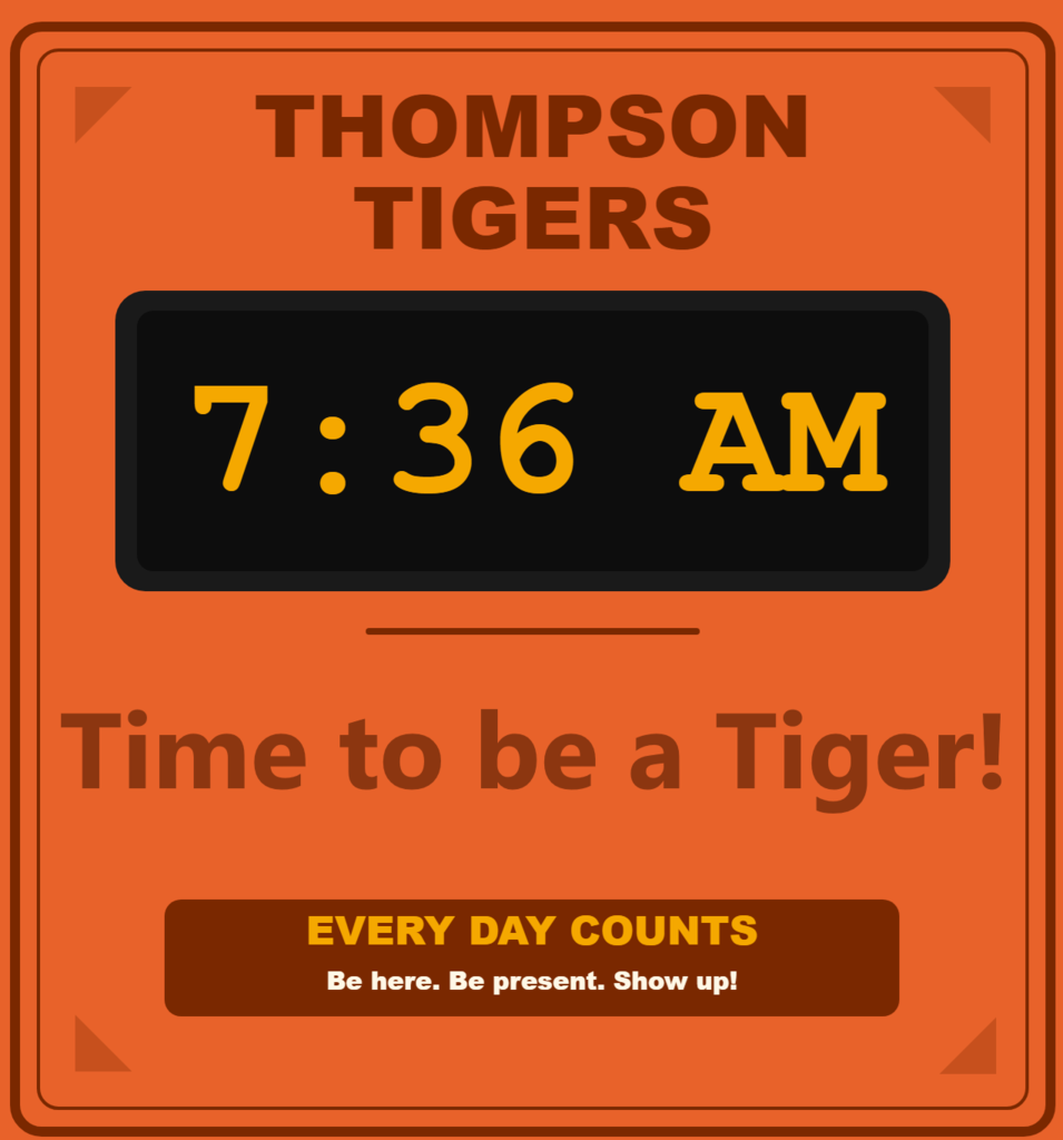 7:36 AM - Time to be a Tiger