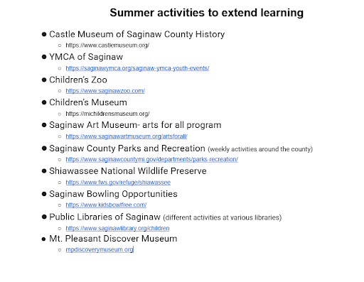 Summer learning