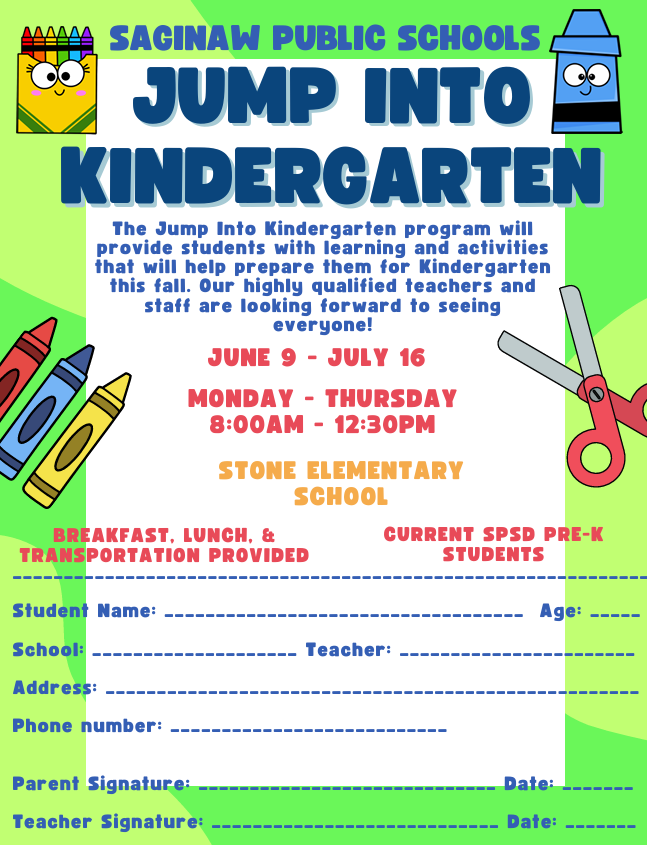Jump into kindergarten flyer