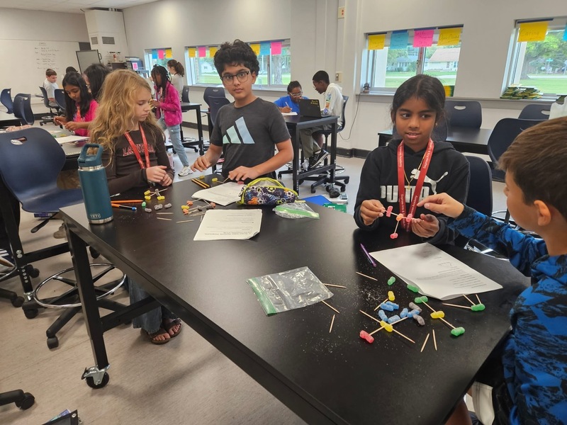 Students work on a project