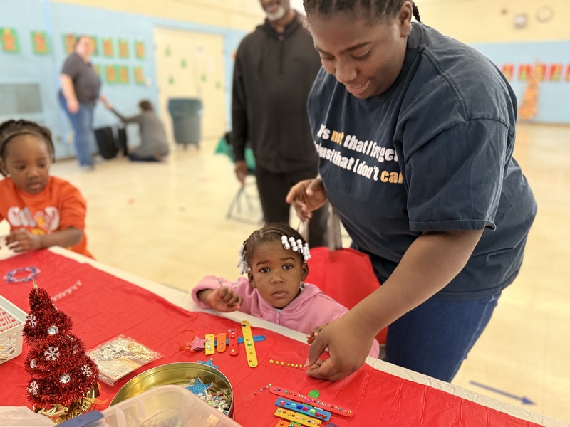 Child at Christmas party