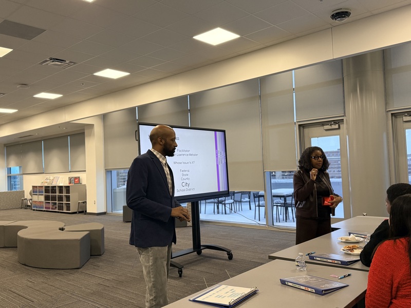 People leading a classroom