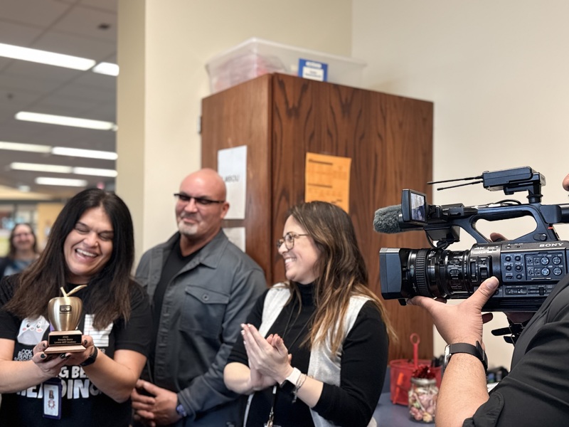 Loomis Elementary Teacher Surprised with Golden Apple Award