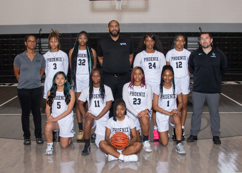 Saginaw United girls varsity basketball team