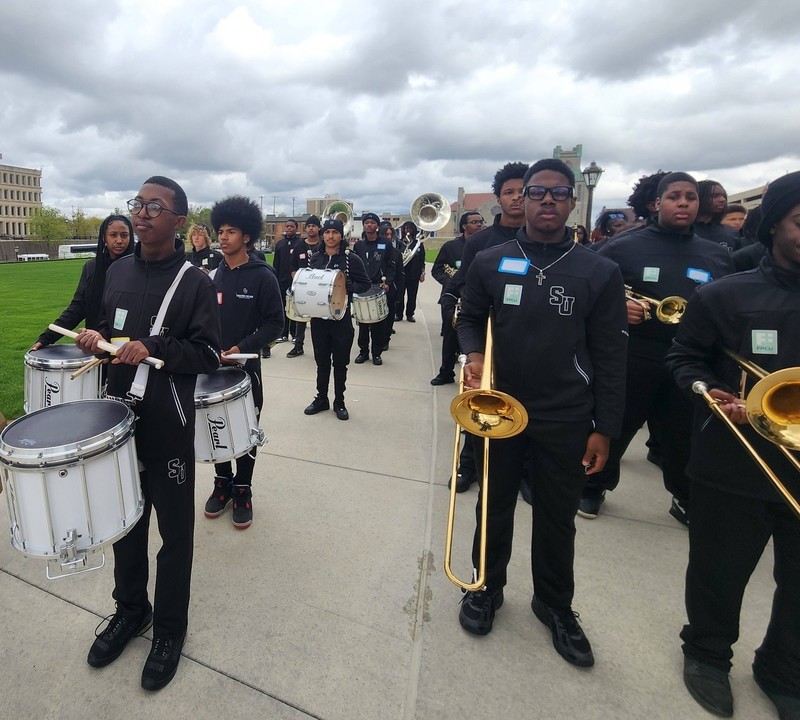 Saginaw United marching band