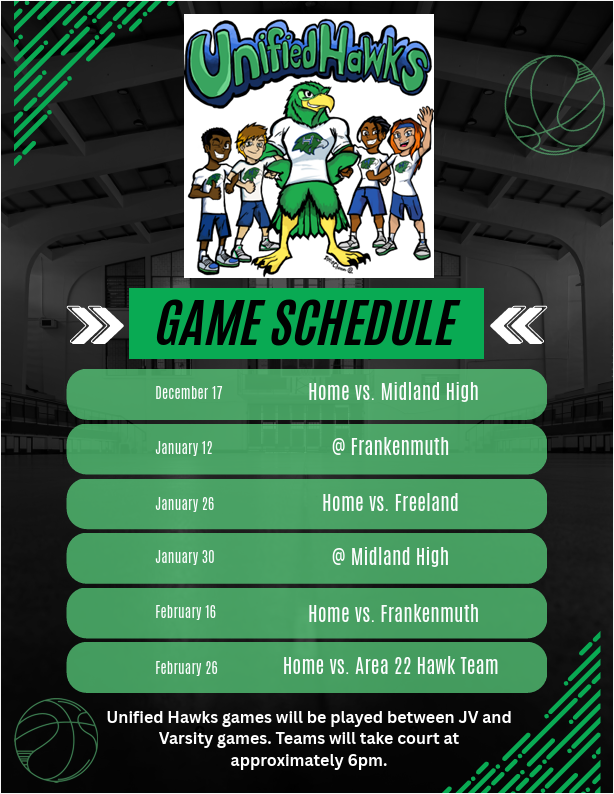 unified hawks schedule
