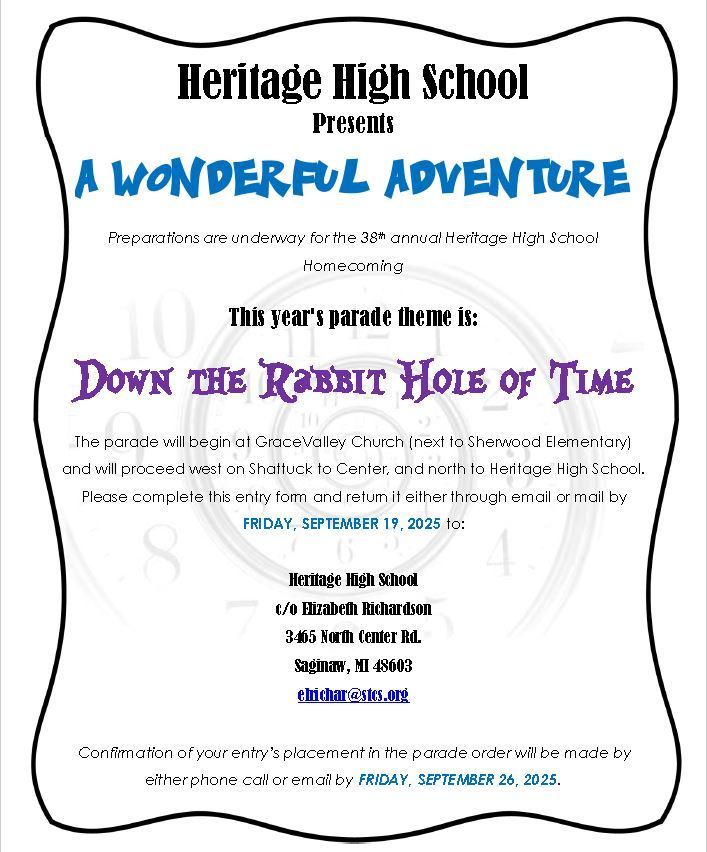 heritage homecoming entry flyer