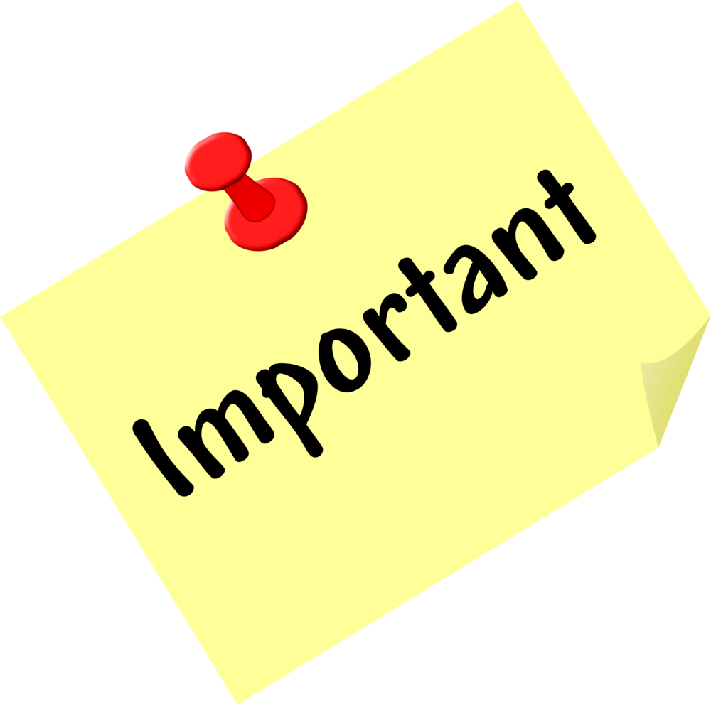 graphic with the word important