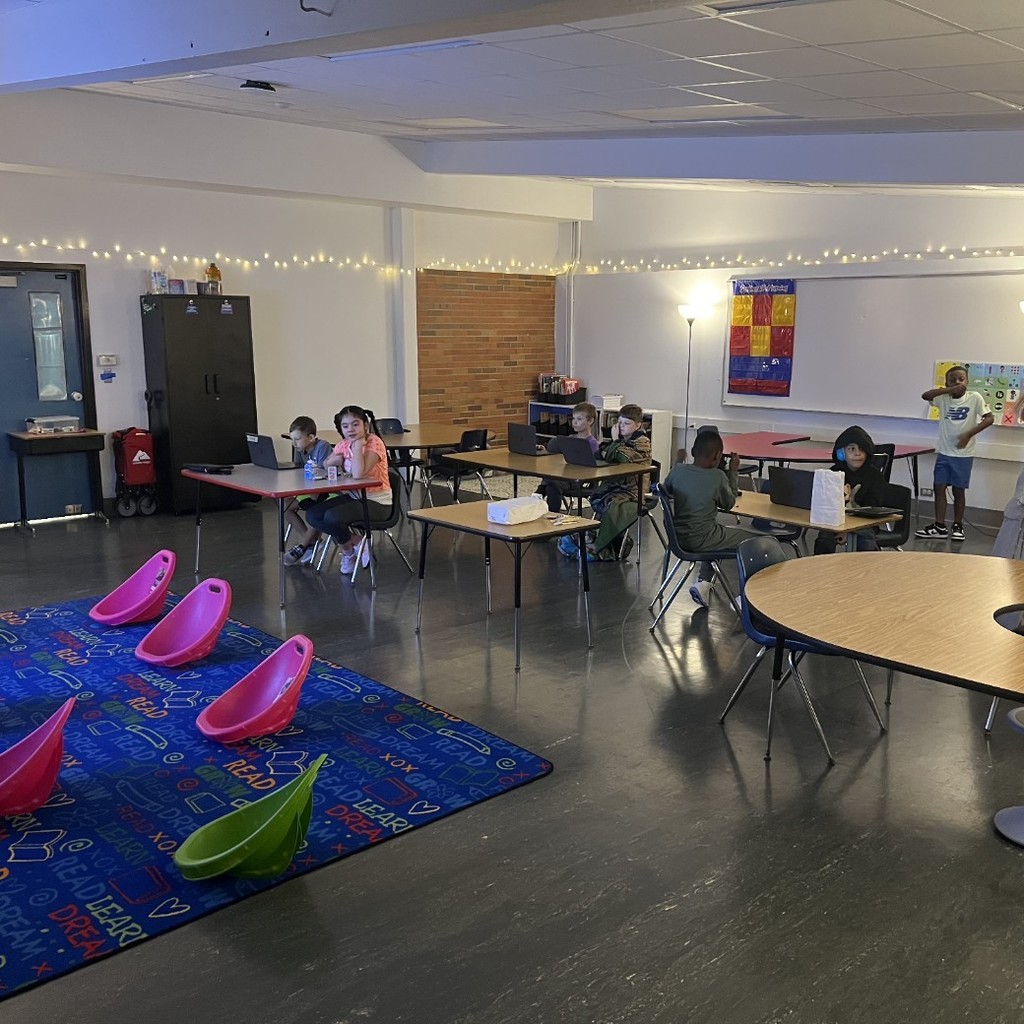 students at tables