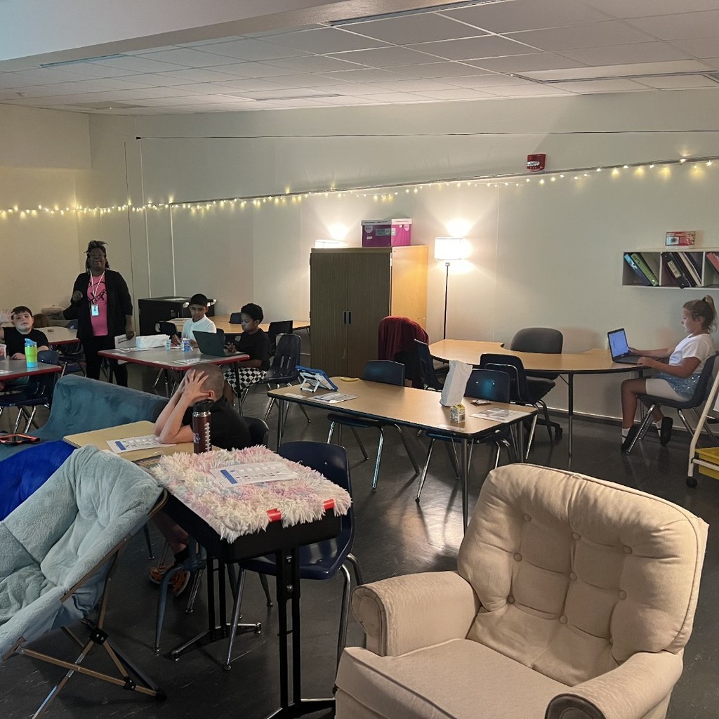 students at desks