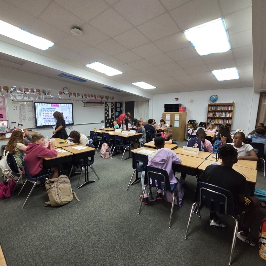 students at desks