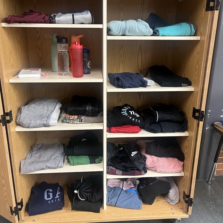 water bottles and hoodies