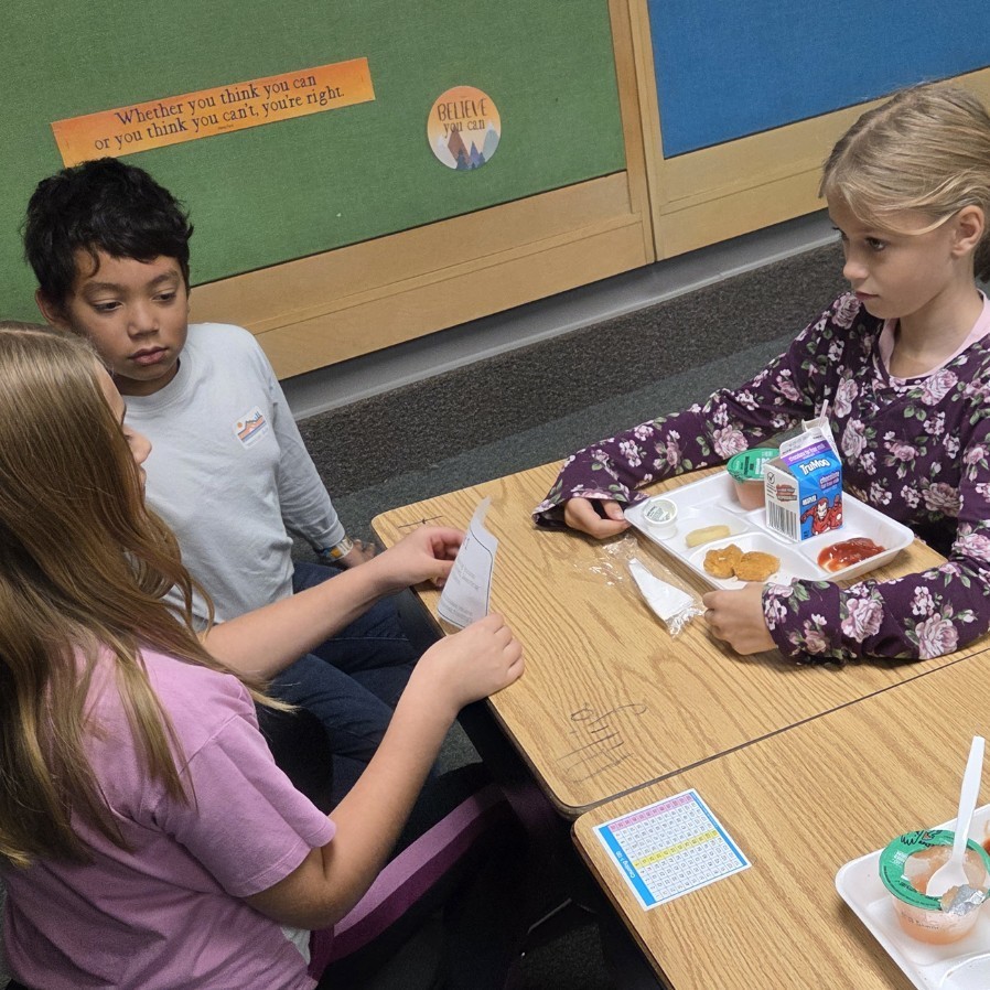 students read task card